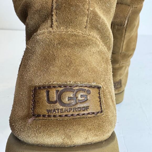 UGG -Women's Classic Short Waterproof Arctic Grip Winter Vibram Boots-Chestnut-7 - Picture 6 of 10